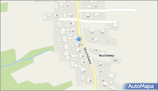 Muchówka, Muchówka, 42, mapa Muchówka