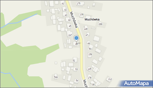 Muchówka, Muchówka, 48, mapa Muchówka