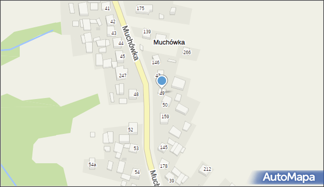 Muchówka, Muchówka, 49, mapa Muchówka