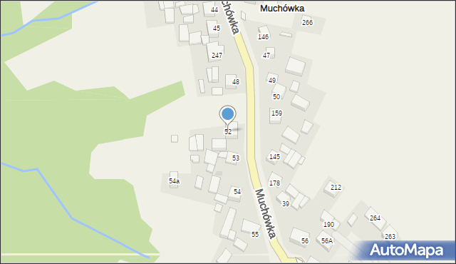 Muchówka, Muchówka, 52, mapa Muchówka