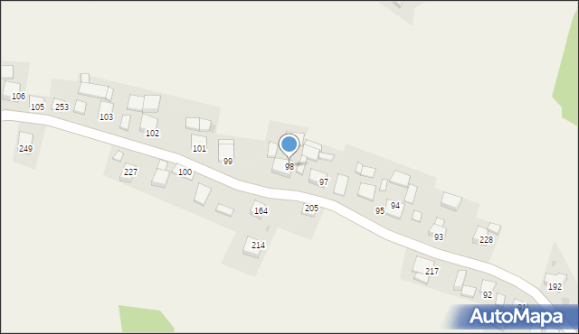 Muchówka, Muchówka, 98, mapa Muchówka