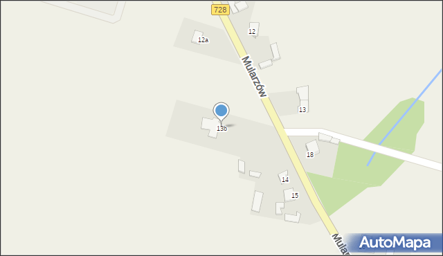 Mularzów, Mularzów, 13b, mapa Mularzów