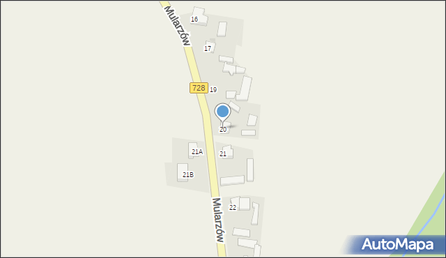Mularzów, Mularzów, 20, mapa Mularzów