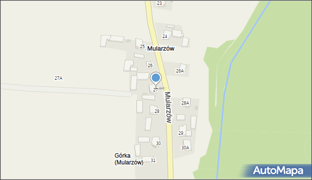 Mularzów, Mularzów, 27, mapa Mularzów