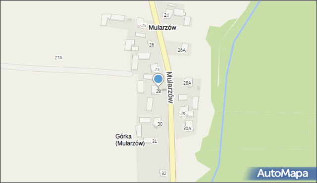 Mularzów, Mularzów, 28, mapa Mularzów