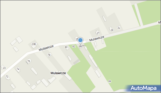 Mulawicze, Mulawicze, 84, mapa Mulawicze