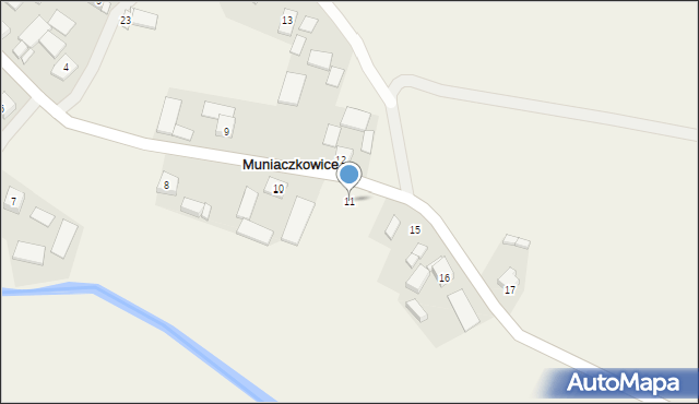 Muniaczkowice, Muniaczkowice, 11, mapa Muniaczkowice