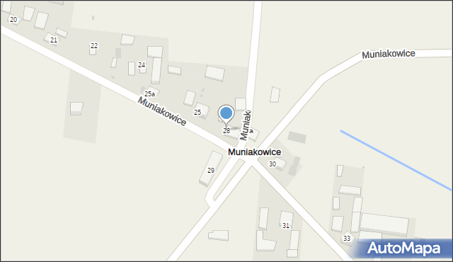 Muniakowice, Muniakowice, 28, mapa Muniakowice