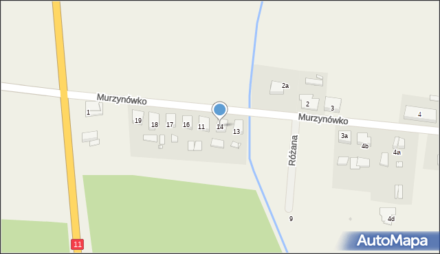 Murzynówko, Murzynówko, 14, mapa Murzynówko
