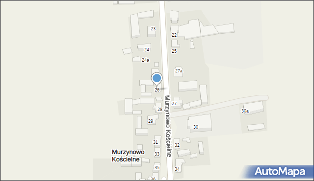 Murzynowo Kościelne, Murzynowo Kościelne, 26, mapa Murzynowo Kościelne