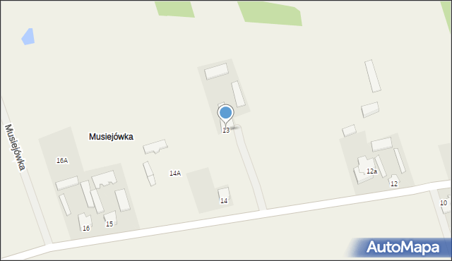 Musiejówka, Musiejówka, 13, mapa Musiejówka