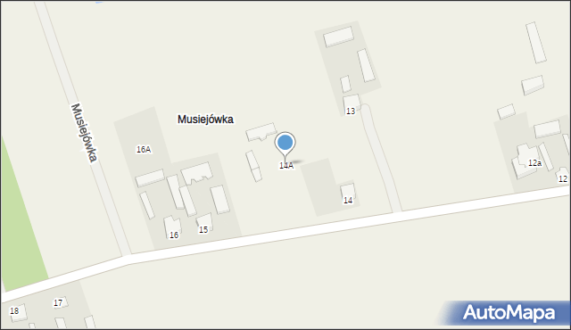 Musiejówka, Musiejówka, 14A, mapa Musiejówka