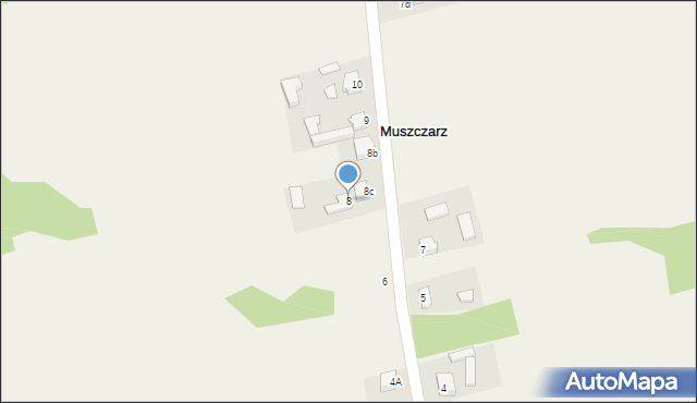 Muszczarz, Muszczarz, 8, mapa Muszczarz