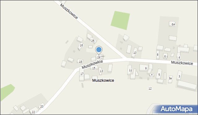 Muszkowice, Muszkowice, 14, mapa Muszkowice