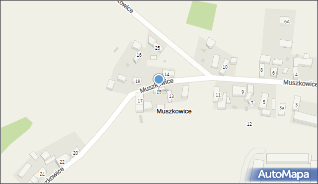 Muszkowice, Muszkowice, 15, mapa Muszkowice