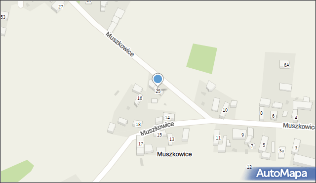 Muszkowice, Muszkowice, 25, mapa Muszkowice