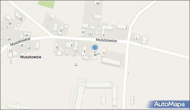 Muszkowice, Muszkowice, 3a, mapa Muszkowice