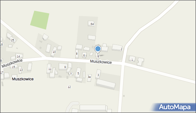 Muszkowice, Muszkowice, 4, mapa Muszkowice