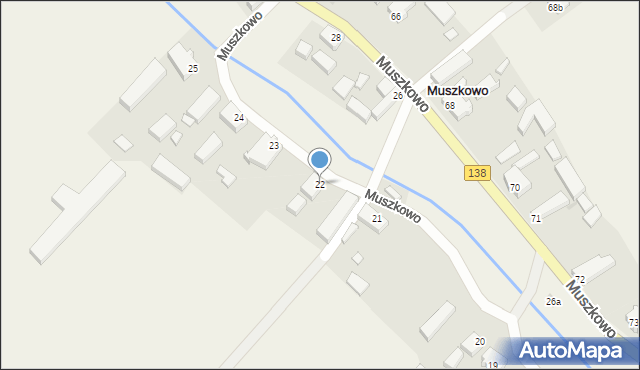 Muszkowo, Muszkowo, 22, mapa Muszkowo