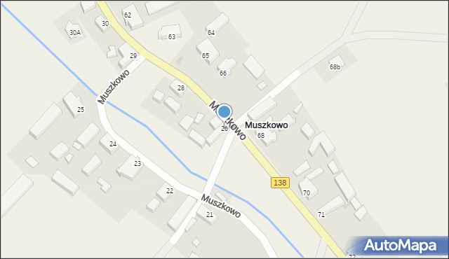 Muszkowo, Muszkowo, 26, mapa Muszkowo