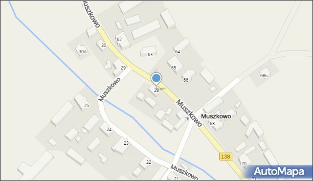 Muszkowo, Muszkowo, 28, mapa Muszkowo