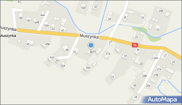 Muszynka, Muszynka, 39, mapa Muszynka