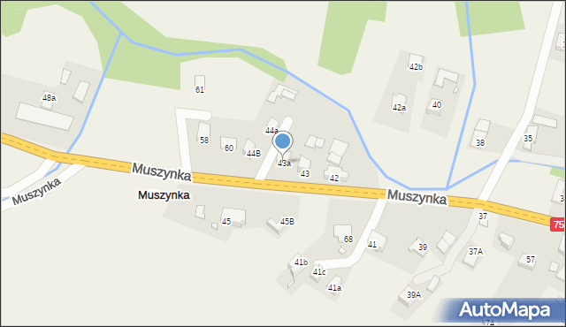 Muszynka, Muszynka, 43a, mapa Muszynka