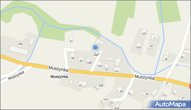 Muszynka, Muszynka, 44a, mapa Muszynka