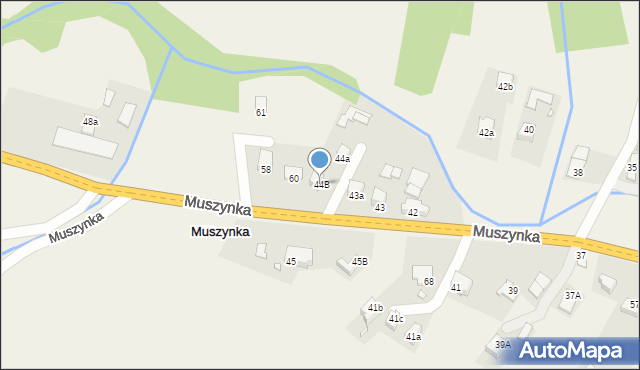 Muszynka, Muszynka, 44B, mapa Muszynka