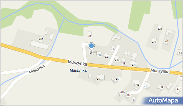 Muszynka, Muszynka, 58, mapa Muszynka