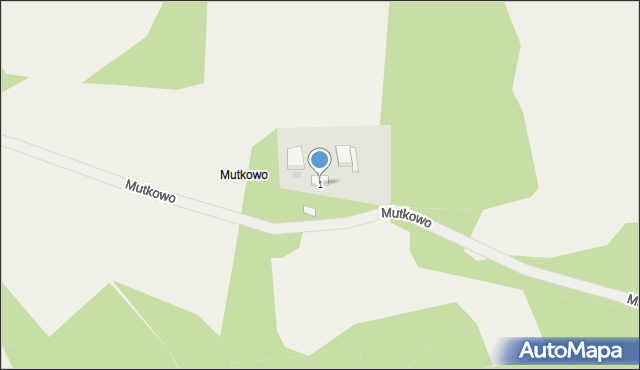 Mutkowo, Mutkowo, 1, mapa Mutkowo