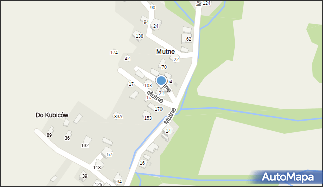 Mutne, Mutne, 21, mapa Mutne