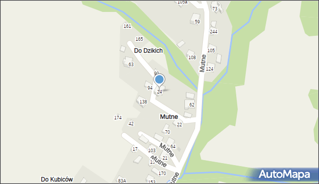 Mutne, Mutne, 24, mapa Mutne