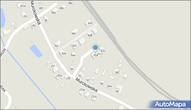 Mysłowice, Murckowska, 92a, mapa Mysłowice