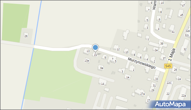 Nidzica, Murzynowskiego Stanisława, 11, mapa Nidzica