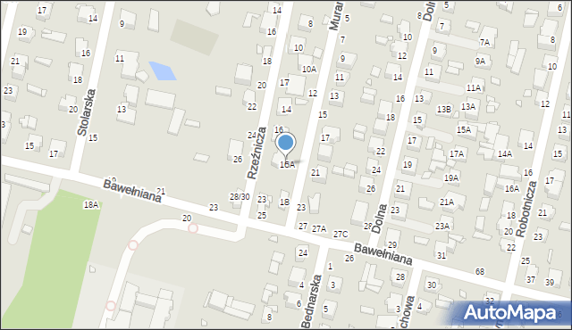 Piotrków Trybunalski, Murarska, 16A, mapa Piotrków Trybunalski