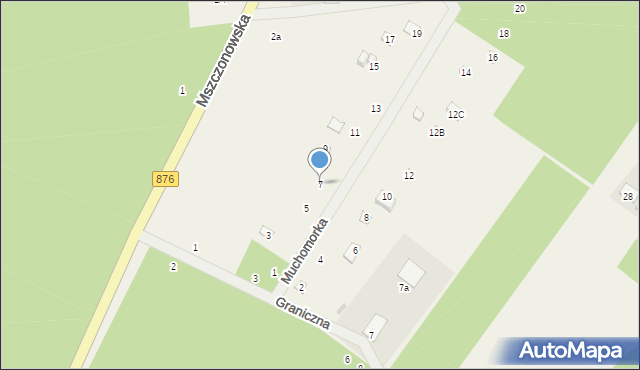 Piotrkowice, Muchomorka, 7, mapa Piotrkowice