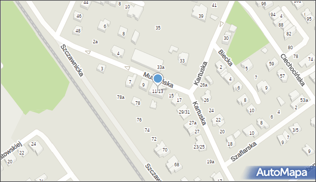 Poznań, Muszyńska, 11/13, mapa Poznania