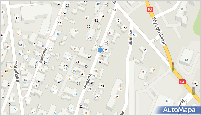 Siedlce, Murarska, 34, mapa Siedlce