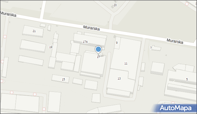 Tychy, Murarska, 17, mapa Tychów