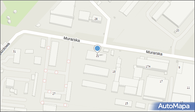 Tychy, Murarska, 21, mapa Tychów