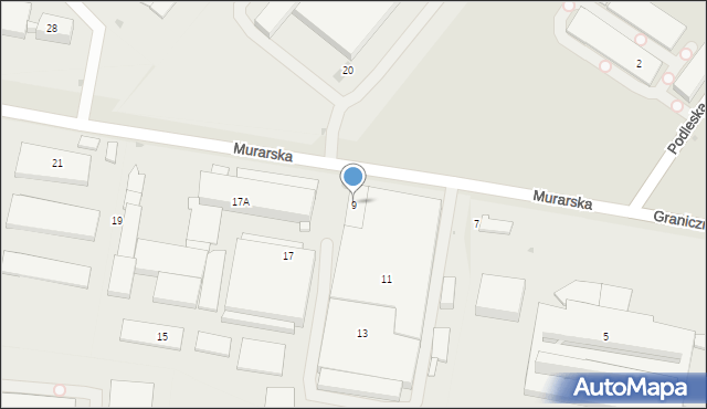 Tychy, Murarska, 9, mapa Tychów