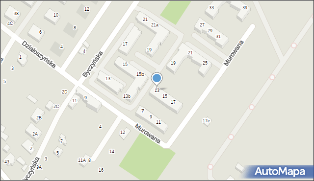 Wrocław, Murowana, 13, mapa Wrocławia