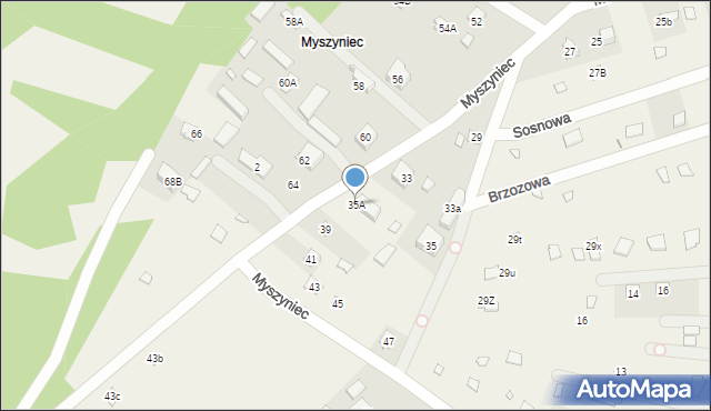 Arciechów, Myszyniec, 35A, mapa Arciechów