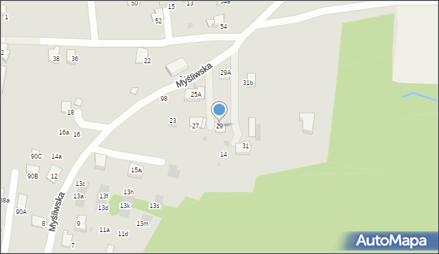 Bochnia, Myśliwska, 29, mapa Bochni