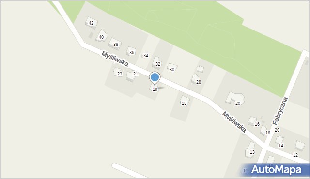 Bojszowy, Myśliwska, 19, mapa Bojszowy