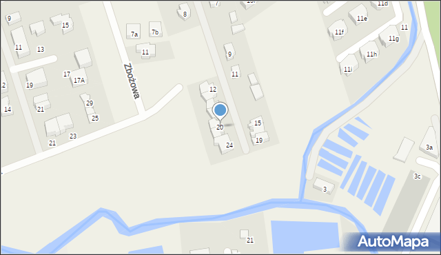 Bolszewo, Myśliwska, 20, mapa Bolszewo