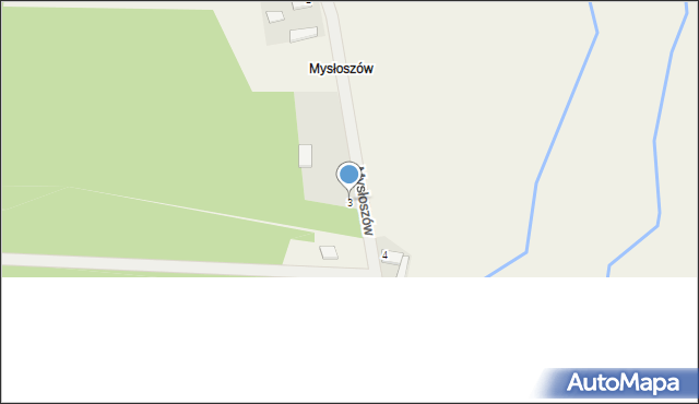 Brzózka, Mysłoszów, 3, mapa Brzózka