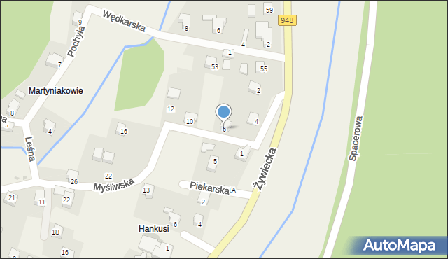 Czernichów, Myśliwska, 6, mapa Czernichów