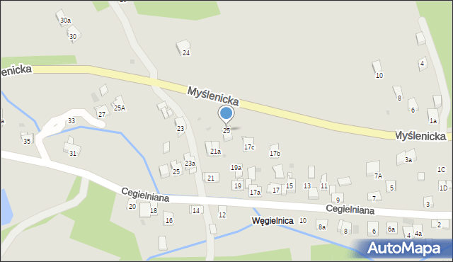 Dobczyce, Myślenicka, 25, mapa Dobczyce